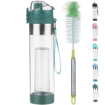 Origin - Tritan Fruit Infuser Water Bottle, BPA-Free, Flip Tip Lid, Great for Sports, Travel and Fits in Car Cup Holder, Leak Proof Design, Easy to Clean, Opens on Both Ends, 24 oz
