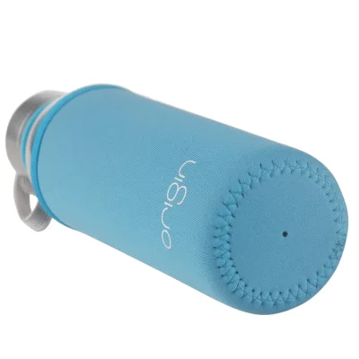 ORIGIN 100% Borosilicate Glass Water Bottle With Protective Neoprene Sleeve and Leak-Proof Stainless Steel Lid | Dishwasher Safe