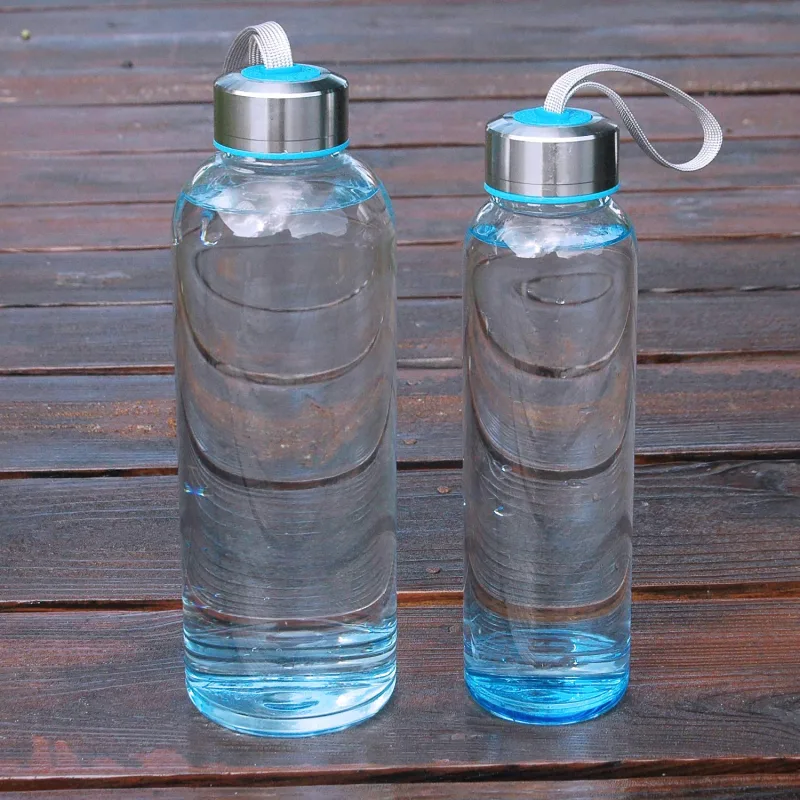 ORIGIN 100% Borosilicate Glass Water Bottle With Protective Neoprene Sleeve and Leak-Proof Stainless Steel Lid | Dishwasher Safe