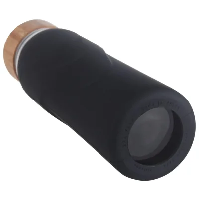 ORIGIN - WIDEMOUTH Glass Water Bottle With Protective Silicone Sleeve and Bamboo Lid - Dishwasher Safe