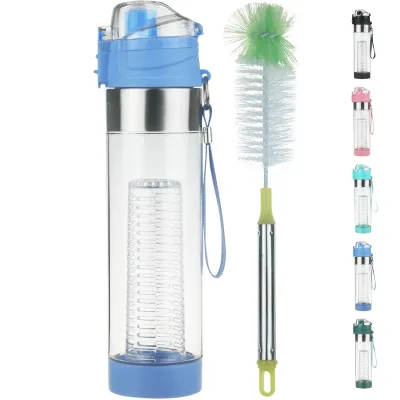 Origin - Tritan Fruit Infuser Water Bottle, BPA-Free, Flip Tip Lid, Great for Sports, Travel and Fits in Car Cup Holder, Leak Proof Design, Easy to Clean, Opens on Both Ends, 24 oz