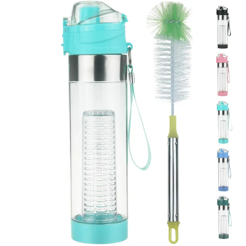 Origin - Tritan Fruit Infuser Water Bottle, BPA-Free, Flip Tip Lid, Great for Sports, Travel and Fits in Car Cup Holder, Leak Proof Design, Easy to Clean, Opens on Both Ends, 24 oz